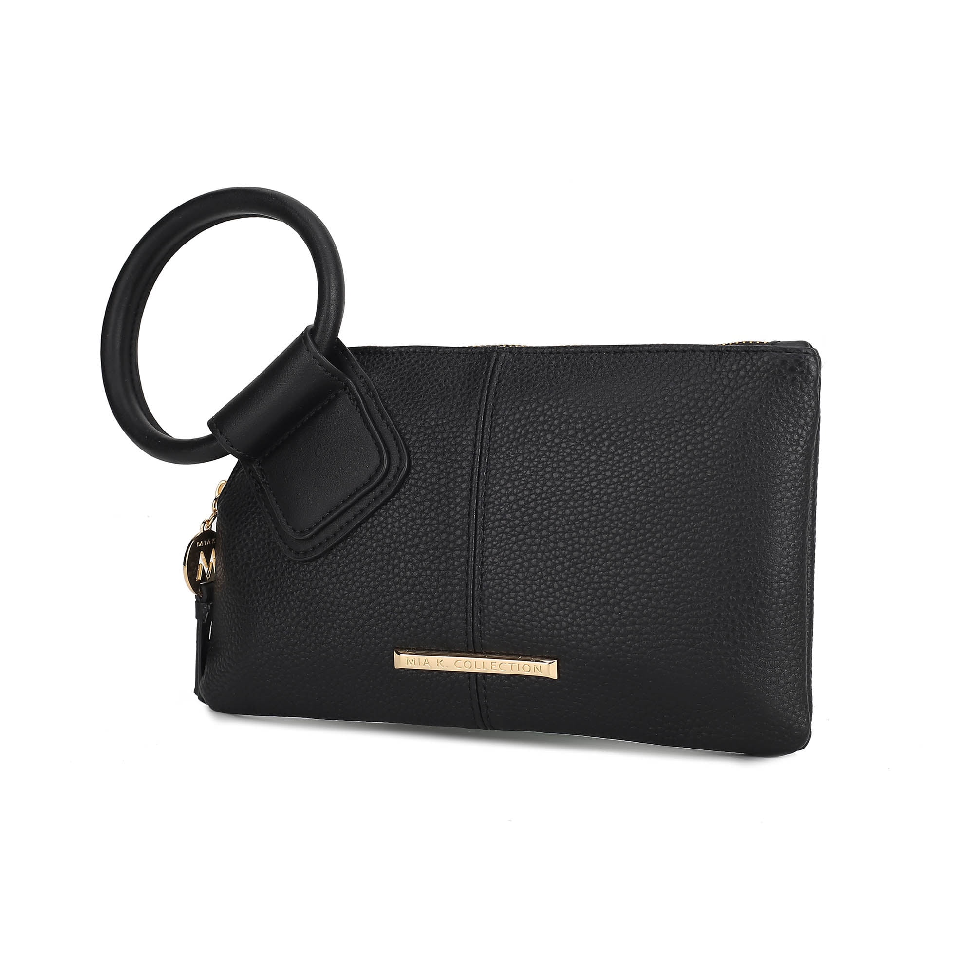 MKF Collection Vegan Leather Women's Clutch Bag, Trendy Pouch Purse Handbag by Mia K - Black