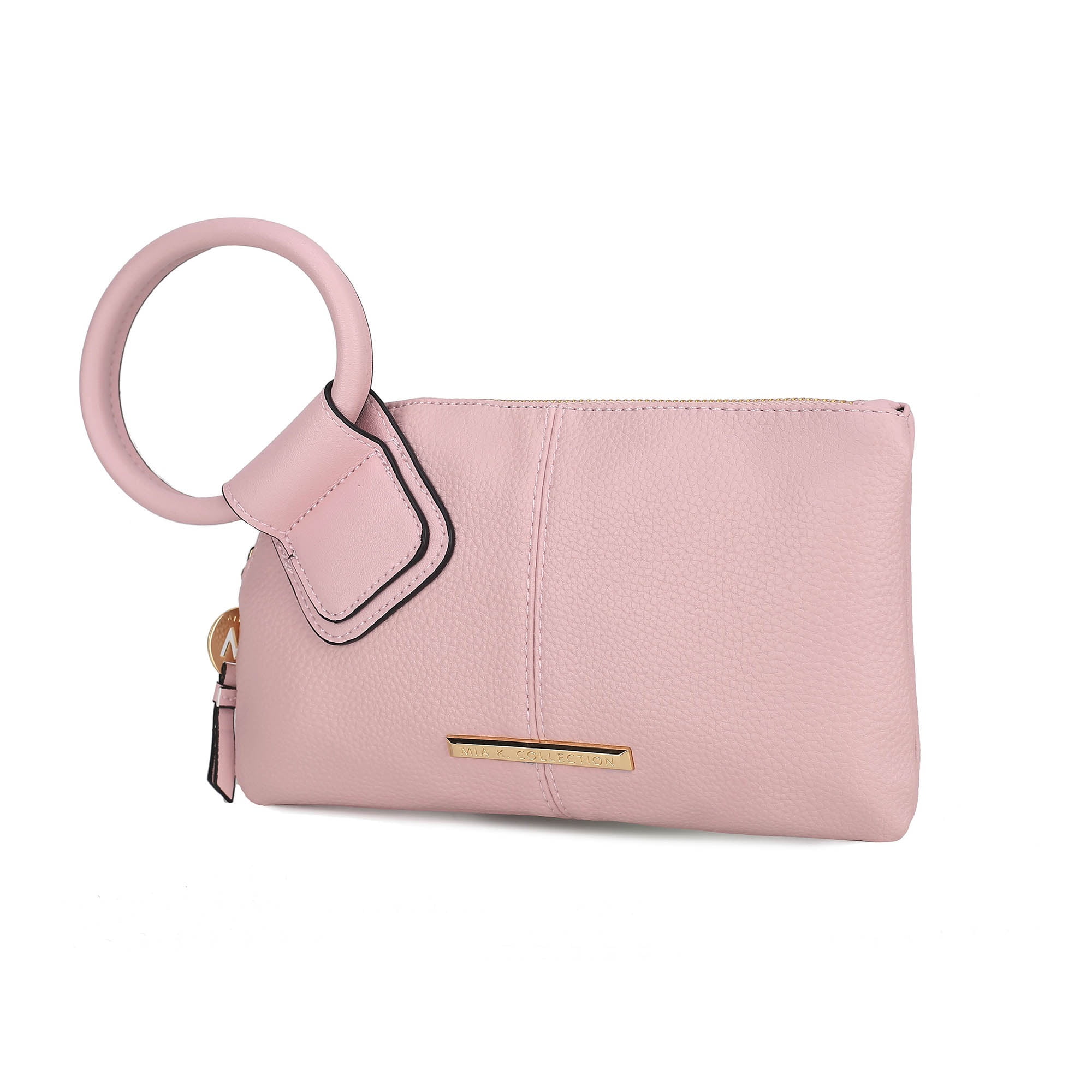 MKF Collection Vegan Leather Women's Clutch Bag, Trendy Pouch Purse Handbag by Mia K - Pink