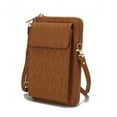 thumbnail image 1 of MKF Collection Vegan Leather Women's Phone Wristlet Wallet Bag, Crossbody Purse Handbag by Mia K - Tan, 1 of 6