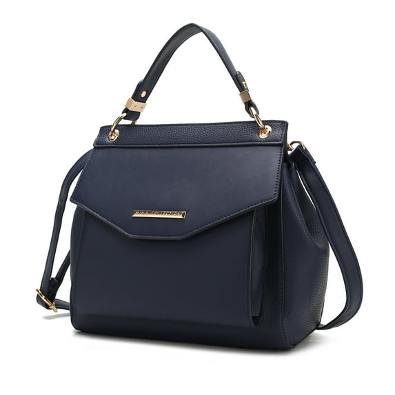 MKF Collection Vida Vegan Leather Women's Satchel Bag, Backpack and Crossbody Bag 3 in 1 by Mia K - Navy