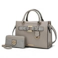 thumbnail image 1 of MKF Collection Virginia Women's Tote Bag With Wallet Vegan Leather Handbag Purse Set by Mia K.- Light Grey, 1 of 6