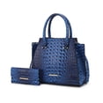thumbnail image 1 of MKF Collection Viridiana Women's Tote Handbag Croc-Embossed Vegan Leather Large Double Handles with Wallet by Mia K - Royal Blue, 1 of 8