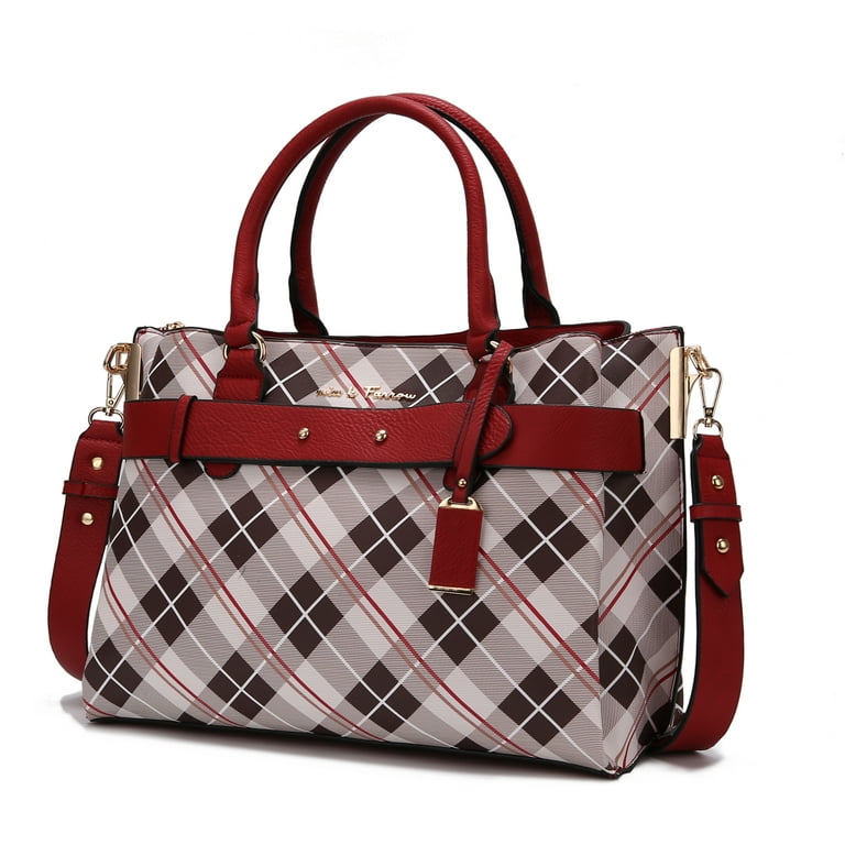 MKF Collection Vivian Plaid Satchel Bag by Mia K. Farrow Walmart