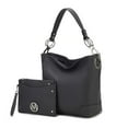 thumbnail image 1 of MKF Collection Viviana Vegan Leather Women’s Hobo Bag with Wristlet – 2 pieces by Mia K - Charcoal Gray, 1 of 8