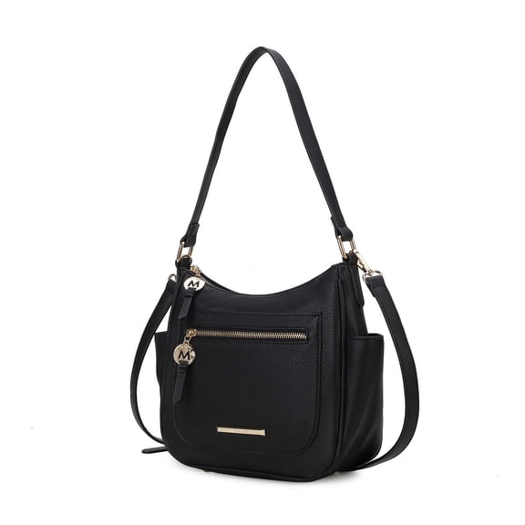 MKF Collection Wally Vegan Leather Women's Crossbody Bag, Sleek Shoulder Purse Handbag by Mia K - Black