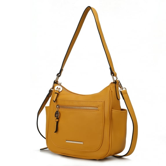 MKF Collection Wally Vegan Leather Women's Crossbody Bag, Sleek Shoulder Purse Handbag by Mia K - Yellow