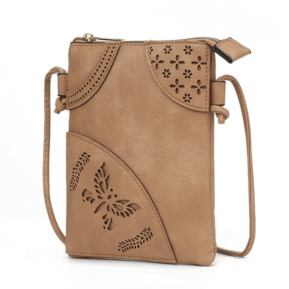 MKF Collection Willow Women's Crossbody Bag, Vegan Leather Handbag by Mia K. - Beige