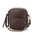 thumbnail image 1 of MKF Collection Winona Vegan Leather Women's Crossbody Bag, Chic Elegant Crossover Purse Handbag by Mia K - Coffee, 1 of 9