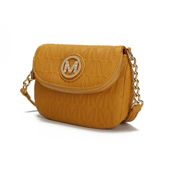 MKF Collection Women's Cassidy M Signature Crossbody by Mia K. -Mustard