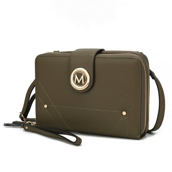 MKF Collection Women’s Cell Phone Purse Handbag, Wristlet Wallet Crossbody Bags by Mia K - Olive