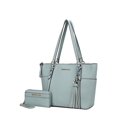 thumbnail image 1 of MKF Collection Women's Gloria Faux Leather Tote Bag and Wallet, 2-Piece Fashion Set by Mia K - Seafoam, 1 of 10