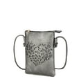 thumbnail image 1 of MKF Collection Women's Heartly Crossbody Handbag by Mia K. - Pewter, 1 of 1