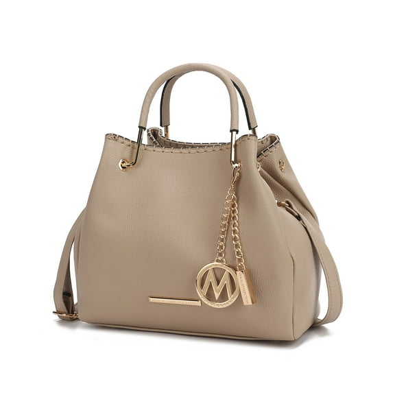 MKF Collection Women's Isidora Vegan Leather Shoulder Bag by Mia K- Beige