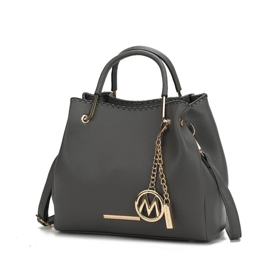 MKF Collection Women's Isidora Vegan Leather Shoulder Bag by Mia K- Charcoal