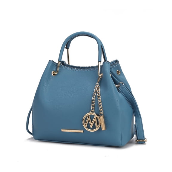 MKF Collection Women's Isidora Vegan Leather Shoulder Bag by Mia K- Denim