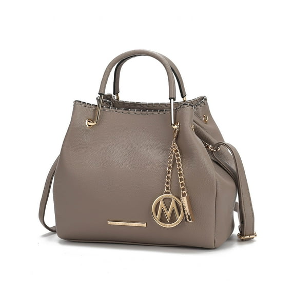 MKF Collection Women's Isidora Vegan Leather Shoulder Bag by Mia K- Grey