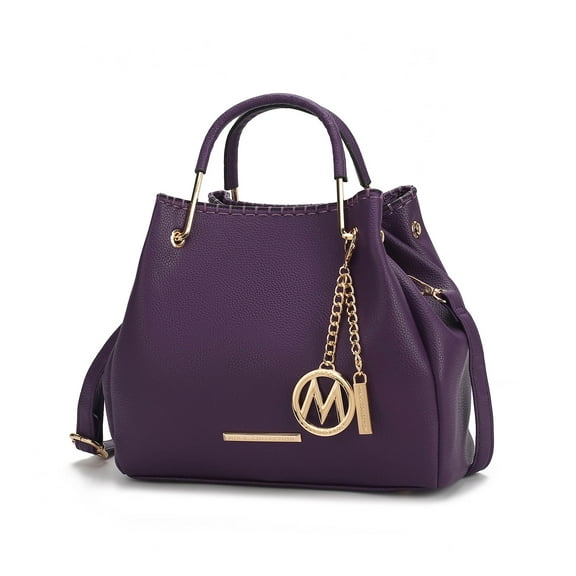 MKF Collection Women's Isidora Vegan Leather Shoulder Bag by Mia K- Purple