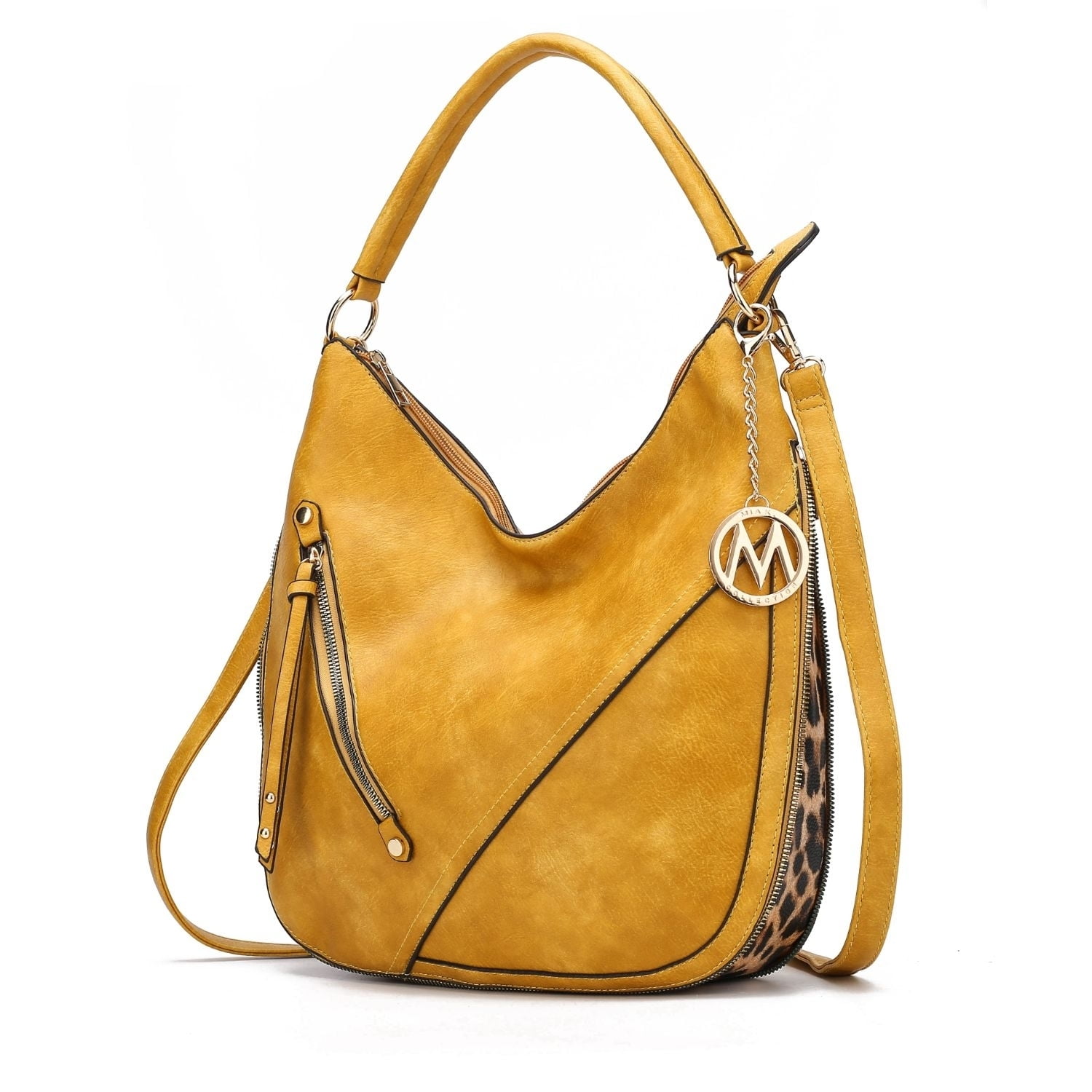 MKF Collection Women's Lisanna Hobo Handbag by Mia K. - Mustard