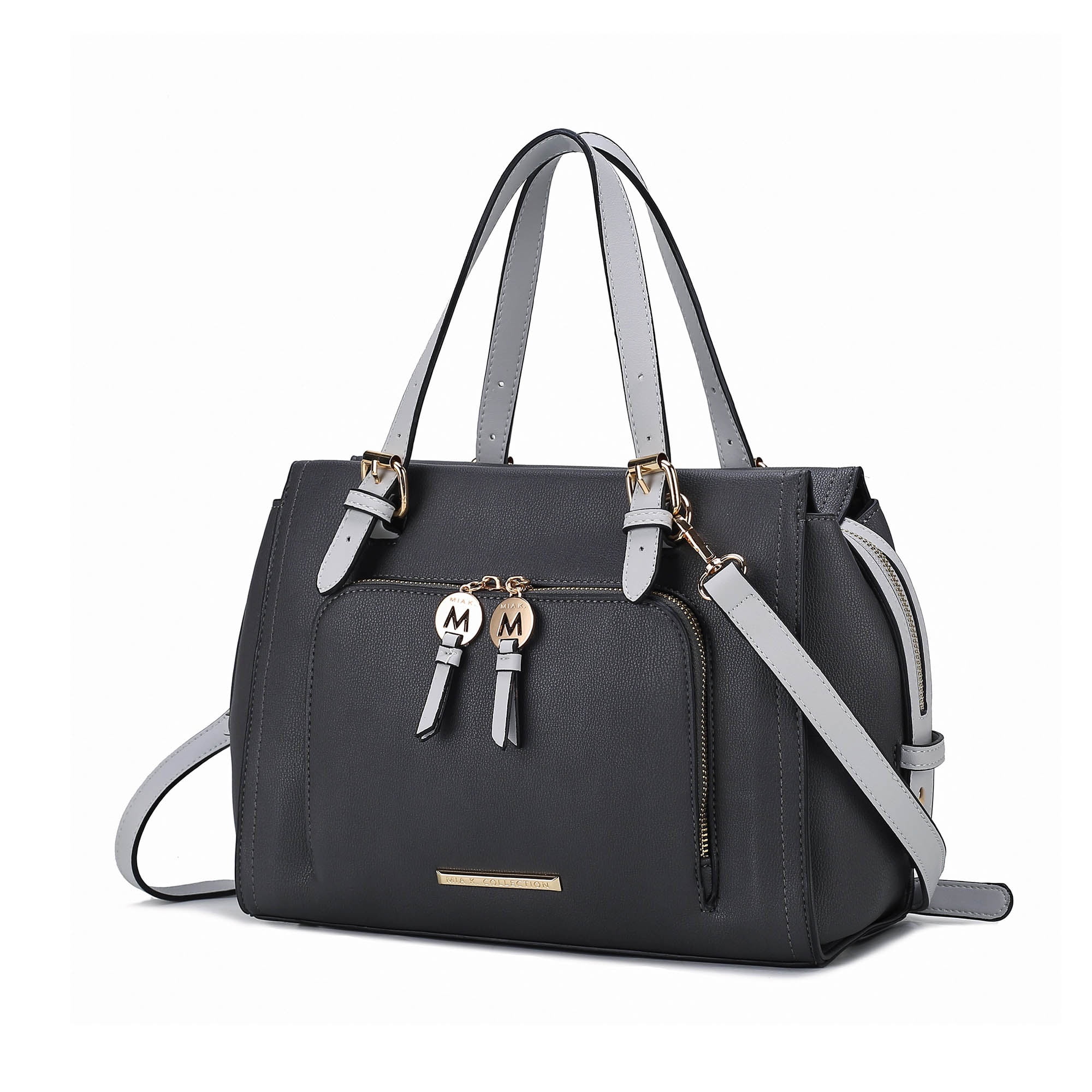 MKF Collection Women's Maisie Satchel Handbag by Mia K.,Charcoal