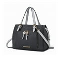thumbnail image 1 of MKF Collection Women’s Maisie Satchel Handbag by Mia K.,Charcoal/Light Gray, 1 of 7