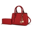 thumbnail image 1 of MKF Collection Women’s Vegan Leather Satchel Handbag & Wallet Set by Mia K. - For Ladies, Red, 1 of 12
