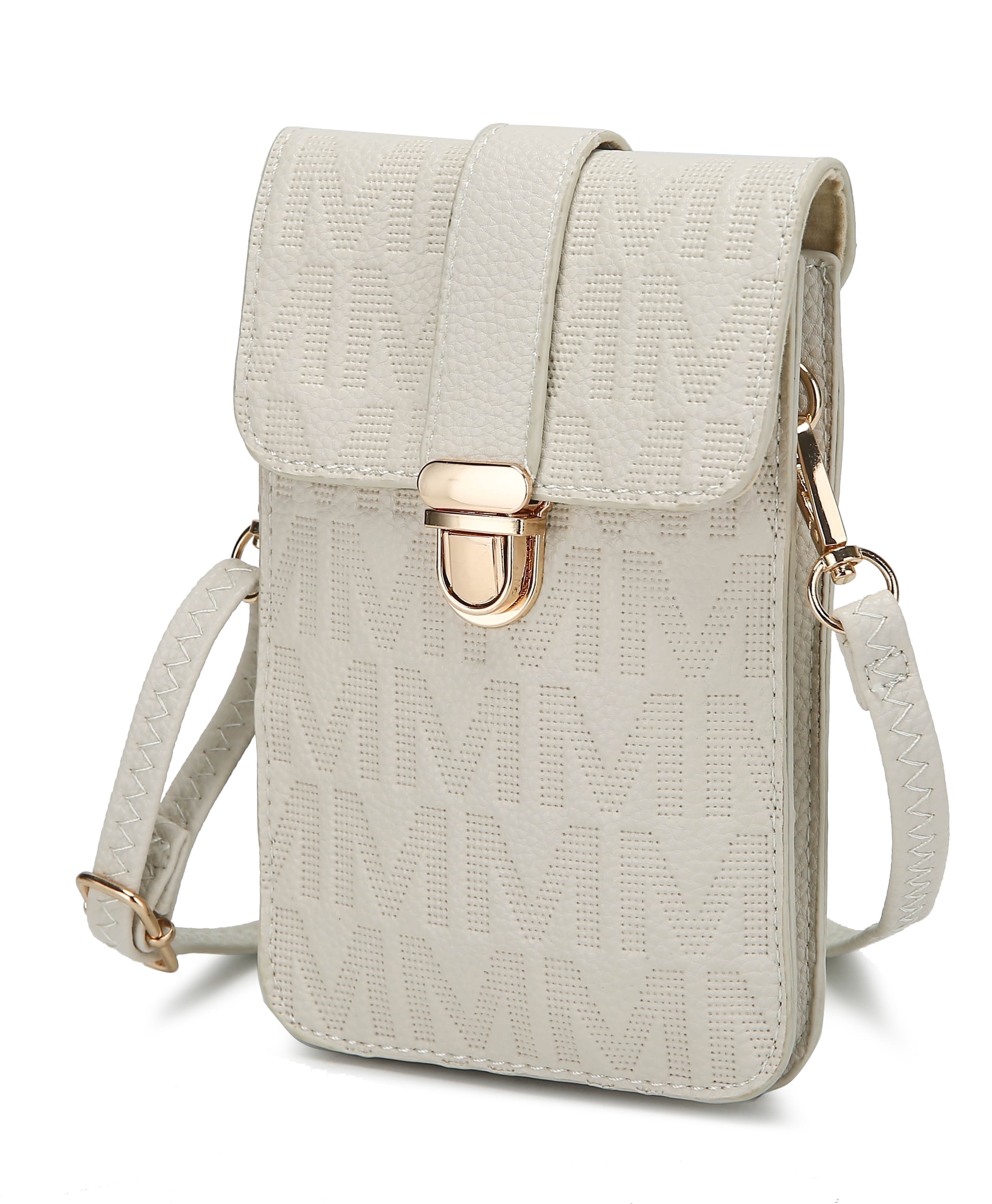 MKF Collection Women's Wallet, Cell Phone Purse Crossbody Handbag by Mia K - Beige