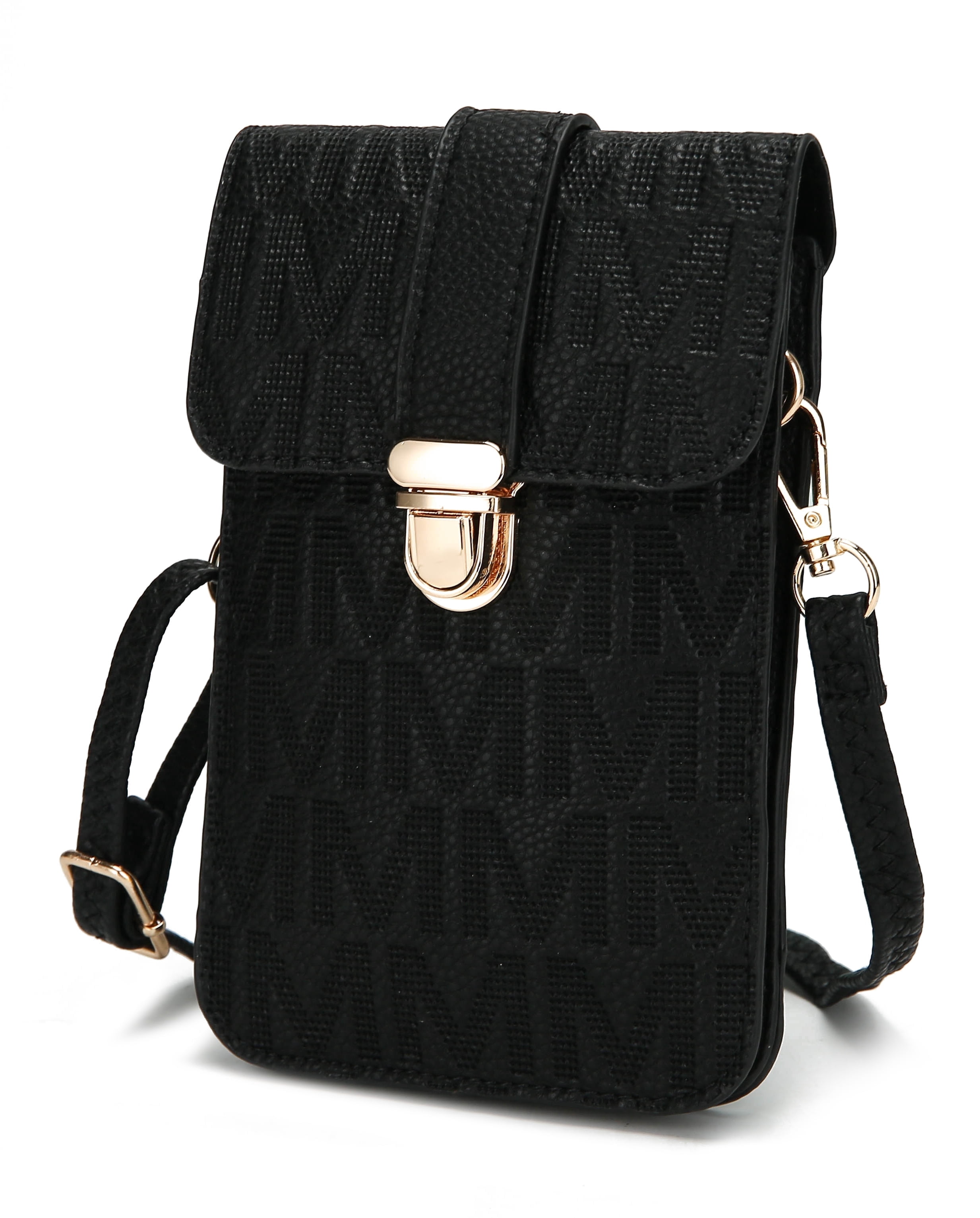 MKF Collection Women's Wallet, Cell Phone Purse Crossbody Handbag by Mia K - Black