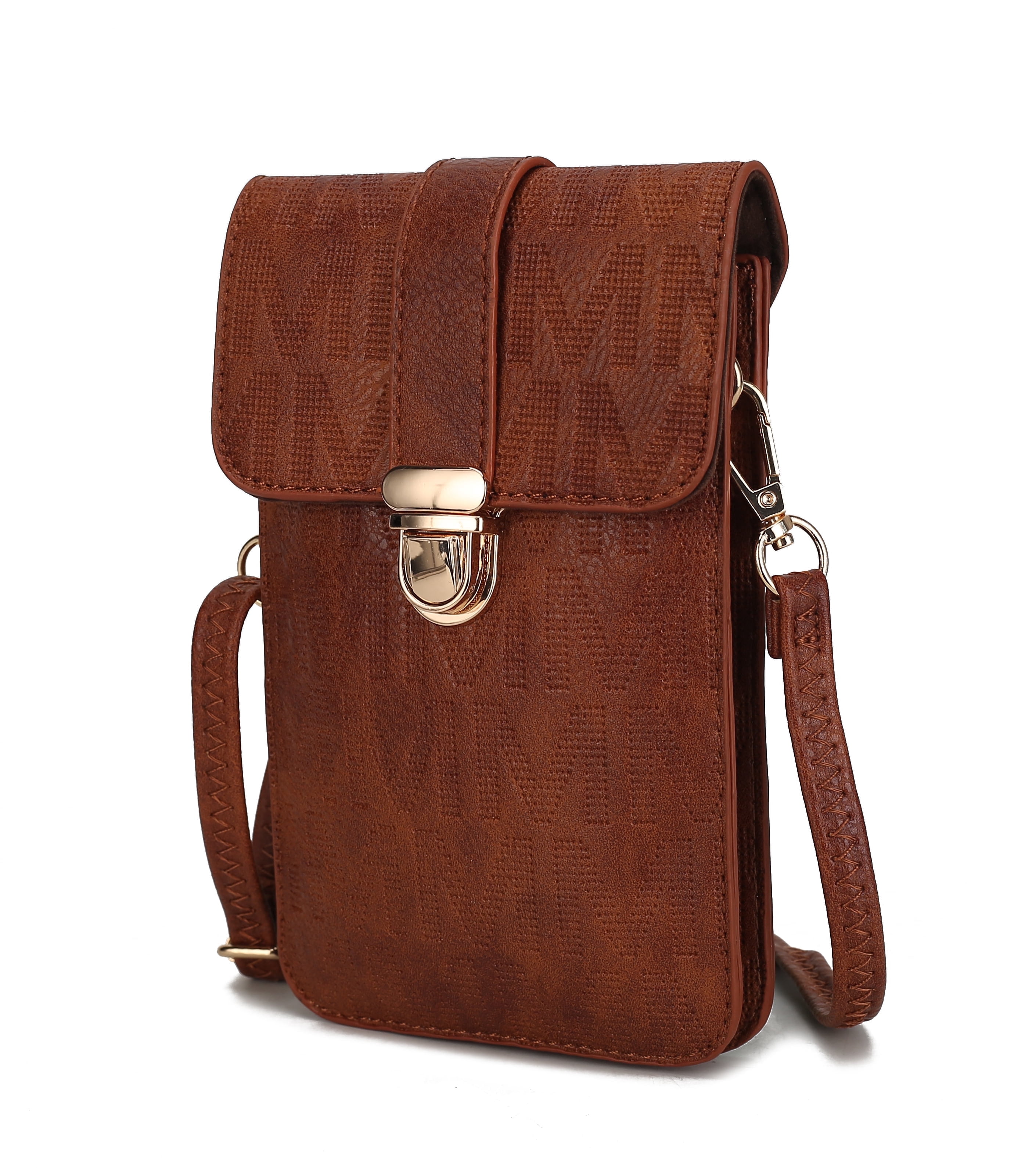 MKF Collection Women's Wallet, Cell Phone Purse Crossbody Handbag by Mia K - Camel