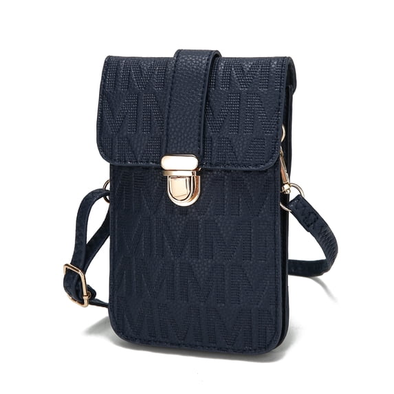 MKF Collection Women's Wallet, Cell Phone Purse Crossbody Handbag by Mia K - Navy