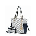 thumbnail image 1 of MKF Collection Women's Xenia Vegan Leather Tote Bag with Wallet by Mia K., 2-Piece, Navy, 1 of 1