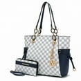thumbnail image 1 of MKF Collection Xenia Circular Print Tote Women's Handbag with Wristlet Wallet Purse by Mia K - Navy, 1 of 8