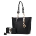 thumbnail image 1 of MKF Collection Ximena Vegan Leather Women's Tote Bag & Wristlet Wallet, Classy Shoulder Purse Handbag by Mia K - Black, 1 of 11