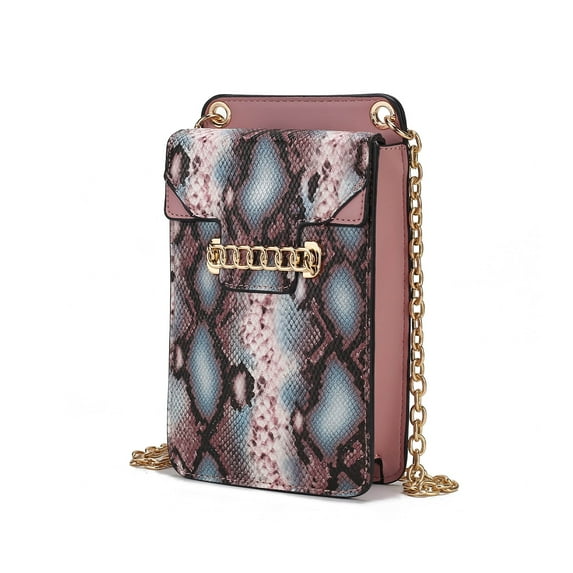 MKF Collection Yael Women’s Phone Crossbody Bag, Snake embossed Vegan Leather Handbag by Mia K