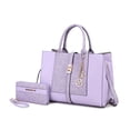 thumbnail image 1 of MKF Collection Yola Women's Satchel Bag With Wallet, Vegan Leather Denim Look Handbag Purse Set by Mia K, 1 of 7