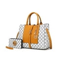 thumbnail image 1 of MKF Collection Yuliana Women's Satchel Bag with Wallet, Circular Print Vegan Leather Handbag Purse Set by Mia K - Mustard, 1 of 9