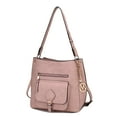 thumbnail image 1 of MKF Collection Yves Vegan Leather Women's Hobo Bag, Fashionable Shoulder Purse Handbag by Mia K - Pink, 1 of 10