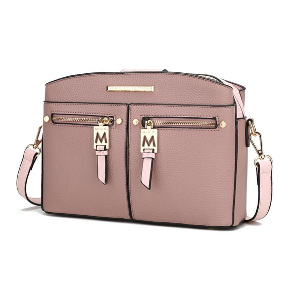 MKF Collection Zoely Vegan Leather Women's Crossbody Bag, Stylish Purse Handbag by Mia K - Mauve Blush