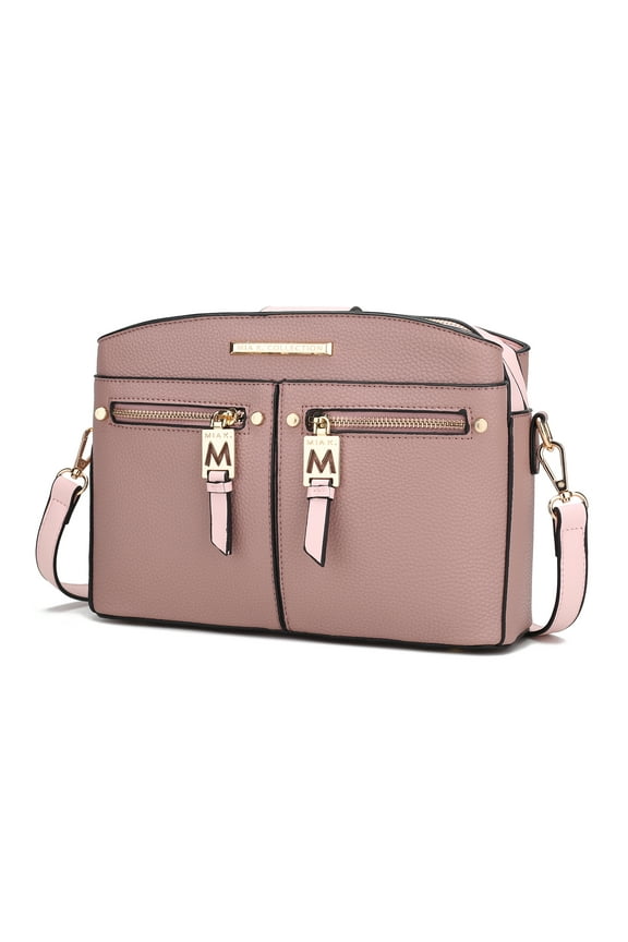 Zoely Vegan Leather Women's Crossbody Bag, Stylish Purse Handbag by Mia K - Mauve Blush