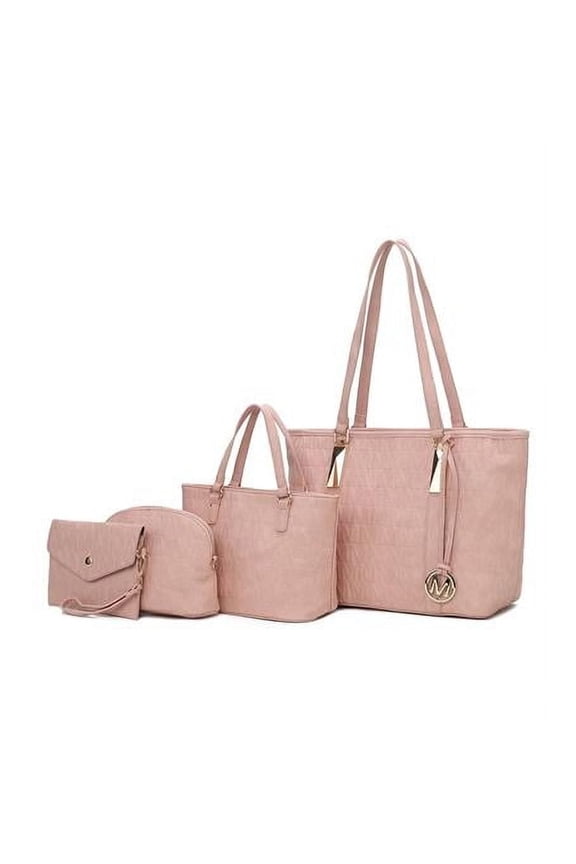 Arya Women's Tote Bag, Small Tote Handbag, Pouch Purse & Wristlet Wallet, Signature Handbag 4 pcs set by Mia K