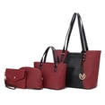 thumbnail image 1 of MKF Collection Lippa Women's Tote Bag, Small Tote Handbag, Pouch Purse & Wristlet Wallet, Signature Handbag 4 pcs set by Mia K, 1 of 7