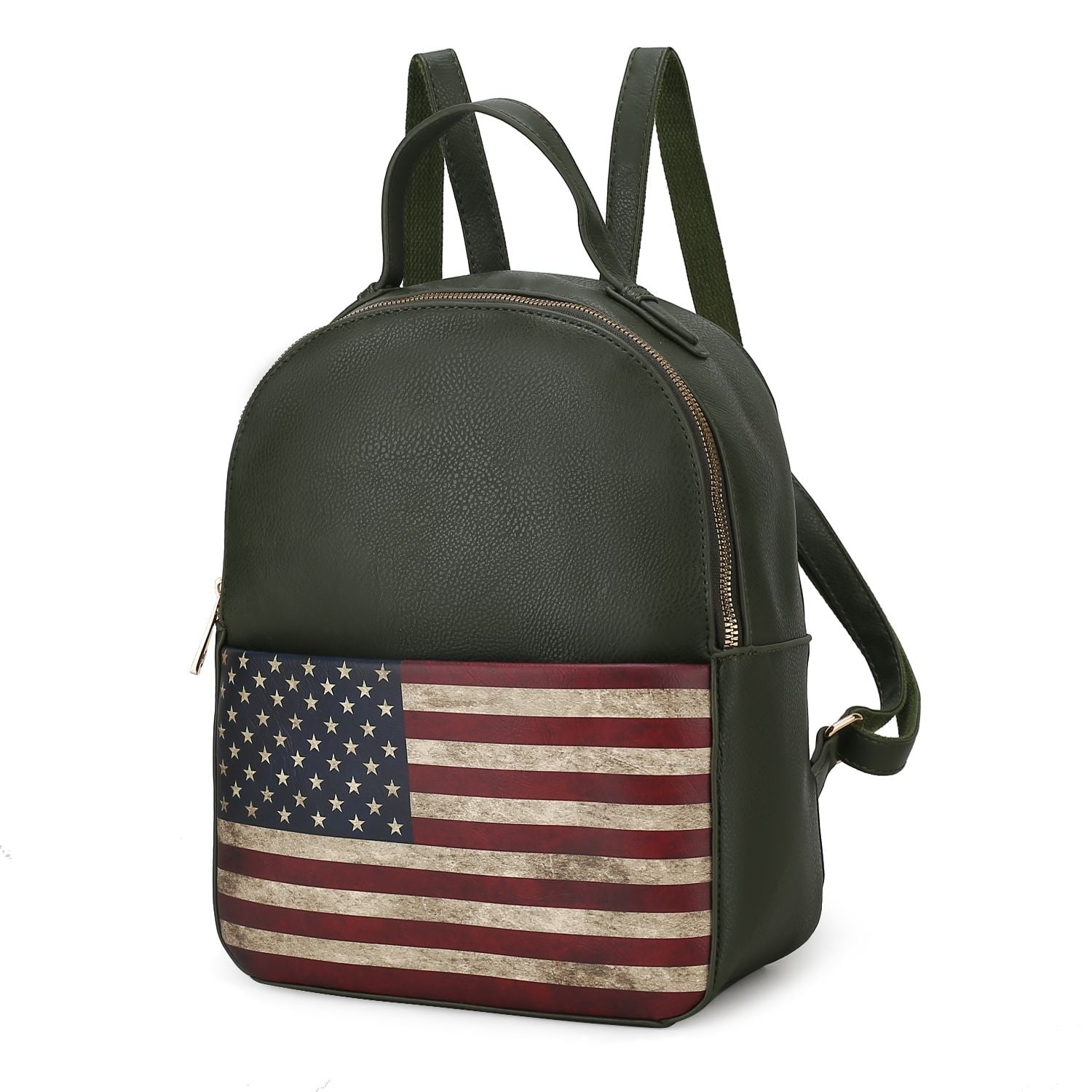 MKF Collection Women's Flag Backpack Purse - Vegan Leather Fashion Daypack (Briella Black, Large) - View #13