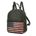 thumbnail image 1 of MKF Collection Briella Backpack Patriotic For Women, Vegan Leather American Flag Travel Daypack - Green, 1 of 10