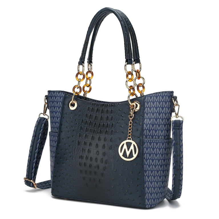 MKF Collection Miriam Signature Tote by Mia K - Navy Blue