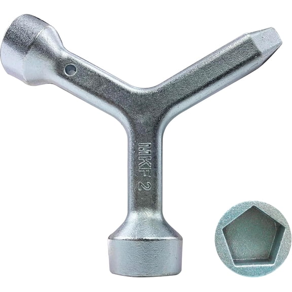 MKF2 Meter Curb Box Key triangle curb box wrench electric box key,for Opens meter pit lids and meter box lids and curb box