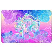 MKHERT 60s Colorful Art Psychedelic Mushrooms Doormat Rug Home Decor Floor Mat Bath Mat 23.6x15.7 inch