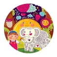 thumbnail image 1 of MKHERT A Boy and An Elephant with Flowers Round Mousepad Mat For Mouse Mice Size 7.87x7.87 inches, 1 of 1