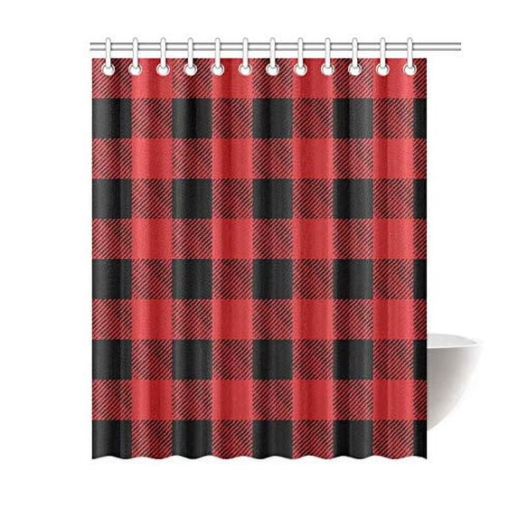 MKHERT A Flannel Pattern Shower Curtain Bath Curtain Waterproof Fabric Polyester Curtains 60x72 inch