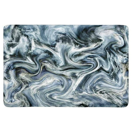 MKHERT Abstract Blue Marble Stone Marbling Pattern Doormat Rug Home Decor Floor Mat Bath Mat 23.6x15.7 inch