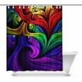 thumbnail image 1 of MKHERT Abstract Computer-generated Resembling Two Birds with Flowing Tails Home Decor Waterproof Polyester Fabric Shower Curtain Bathroom Sets 66x72 inch, 1 of 1