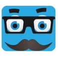thumbnail image 1 of MKHERT Abstract Face with Funny Glasses and Mustache Rectangle Mousepad Mat for Mouse Mice Size 9.84x7.87 inches, 1 of 1